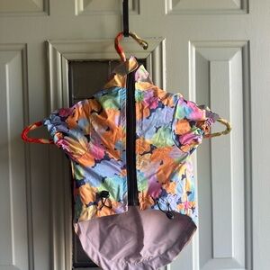 Colorful Floral Pet Rain Jacket